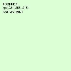 #DDFFD7 - Snowy Mint Color Image